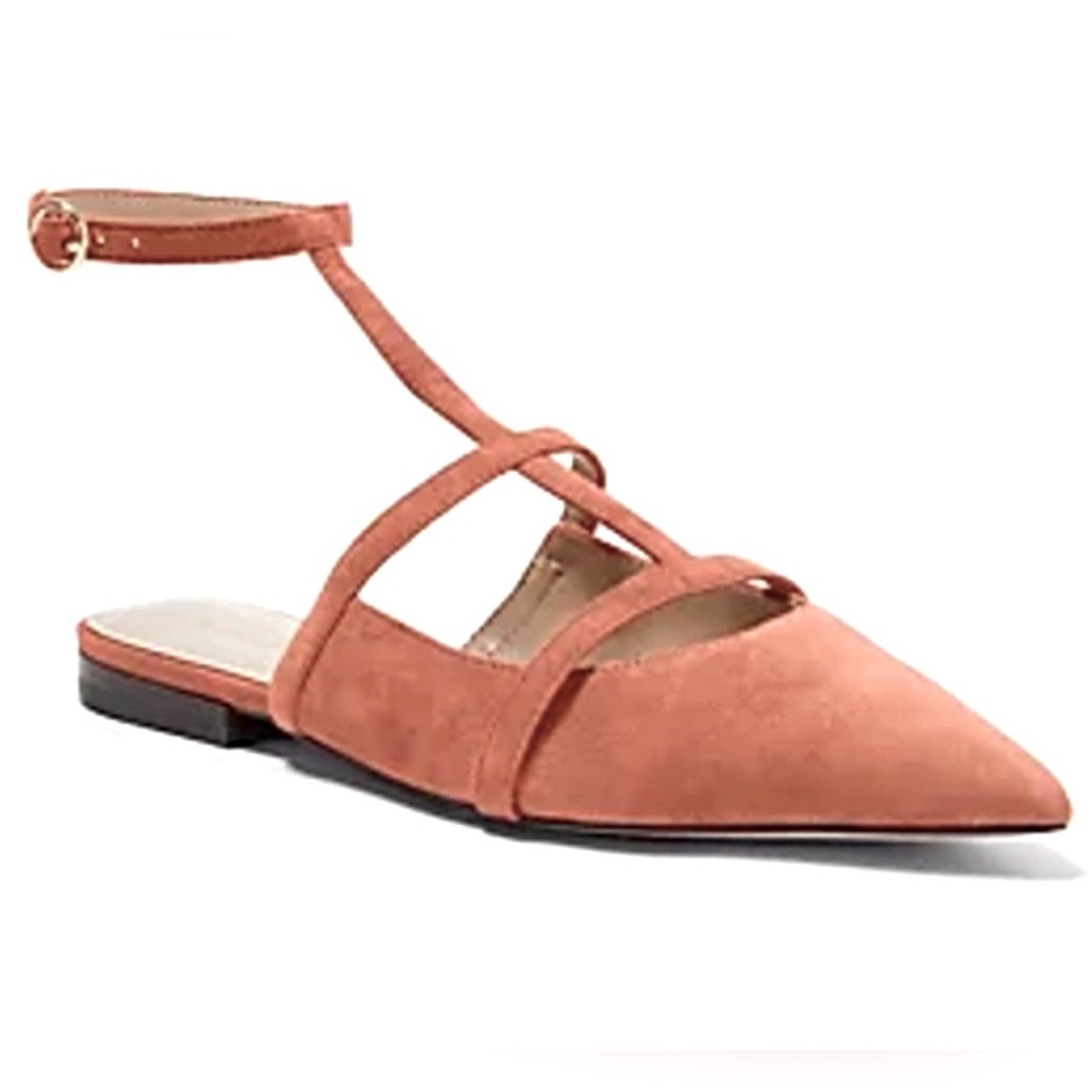 Ann Taylor pointy flats suede cage 6.5